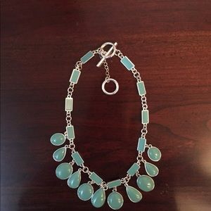 Teal statement necklace